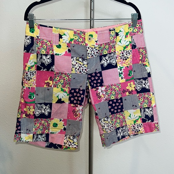 2013 Gymboree Embroidered Flower Belted Bermuda Jean Short (Girl - Kid Belted De